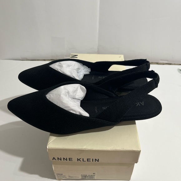 Anne Klein Olympia Black Flat Shoes Size 9 - Picture 4 of 9